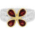 925 Sterling Silver Garnet And Cubic Zirconia Studded Ring By Allure