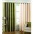Geonature Green And Cream polyster Eyelet Door Curtains Set Of 6 Size 4X7 (G6CR7F-137)