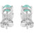 925 Sterling Silver Emerald Studs Precious Earrings by Allure