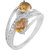 Citrine And Cubic Zirconia Gemstone Studded Ring By Allure