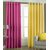 Geonature Pink And Yellow polyster Eyelet Door Curtains Set Of 6 Size 4X7 (G6CR7F-139)