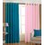 Geonature Aqua And Baby Pink polyster Eyelet Door Curtains Set Of 6 Size 4X7 (G6CR7F-147)