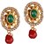 Gold Plated Red  Green Color AD Stone Designer Pendant Set For Women(MJ0153)