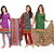 Lookslady Multicolor Crepe Printed Salwar Suit Dress Material (Pack of 3) (Unstitched)