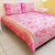 Carah Plain Polyester 400 Thread Count Double Bedsheet(1 Bedsheet, 2 Pillow Covers, Pink) (Set of 3)