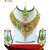 American Diamond Turquoise Necklace Set Earrings with Maang Tika T-104