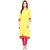 Prakhya Yellow Rayon Solid/Plain Kurta For Women
