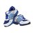 Bostan Men's White and Blue Sport Shoes