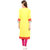 Prakhya Yellow Rayon Solid/Plain Kurta For Women