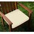 Lushomes Cotton Ecru Chair Pads with 4 Strings and Foam Filling (2 pcs)