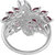 Floral Ring By Allure 925 Sterling Silver Studded With Rhodolite And Cz