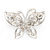 Golden Peacock Silver Plated Butterfly Shaped Brooch
