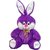 Tabby Toys Purple Cute  Happy Bunny Soft Toy- 35 cm (Purple)