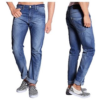 Buy Lee Men's Blue Slim Fit Jeans Online @ ₹1979 from ShopClues