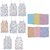 (SUMMER SPECIAL) Firststep newborn baby cotton front open jhabla set pack of 8pcs with 8 nappies(multi)(0-3months)