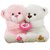 Tabby Toys Cute  Romantic  Couple Teddy  - 35 cm (White, Pink)