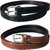 Verceys Black And Tan Leather Finish Belts For Women - Free Size