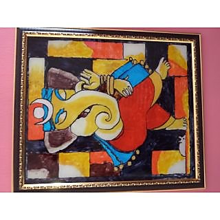 Buy lord ganesha glass painting Online @ ₹1600 from ShopClues