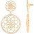 Beautiart Floral Gold Cubic Zirconia Earrings For Women