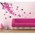 Oren Empower Plum Blossom Home Decor Wall Stickers (60 cm X cm 120, Pink, Black)