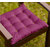 Lushomes Bordeaux and Sand  Chair Cushion with 18 Buttons 4 Strings
