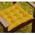 Lushomes Lemon Chrome and Tomato Chair Cushion with 18 Buttons 4 Strings