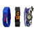 Women Black And Blue Robotic Led Watches For Men, Women + Blue Vintage Watch For Women