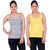 White Moon Camisoles and Vests 1501 - Pack of 2 (Grey-Yellow)