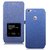 Heartly GoldSand Sparkle Luxury PU Leather Window Flip Stand Back Case Cover For Letv Le 1S - Power Blue