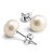 Fashion Trendy Design 925 Sterling Silver White Pure Pearl Ear Stud Charm Earrings