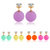 2016 Beautiful Design Grain Pearl Zircon Crown Candy Stud Earrings 5 colors