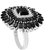 Allure Jewellery 925 Sterling Silver Black Spinel And Cubic Zirconia Ring