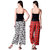 Westrobe Womens Butterfly n Red Check Printed Palazzo Combo of 2