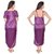 @rk Hot New 2 Pcs Women Purple Satin Night Dress