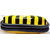 SPORTY PENCIL POUCH IN BLACK/YELLOW STRIPES VERY SPACIOUS