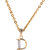Mahi CZ D Letter Gold Plated Pendant for Women PS1100154G
