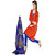 Aaina Orange  Blue Chanderi Cotton Embroidered Dress Material (SB-3111)