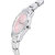 Swisstone JEWELS-LR201-PINK Studded Stainless Steel Chain Watch for Women/Girls