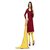Florence Yellow And Maroon Chanderi Embroidered Salwar Suit Dress Material (Unstitched)