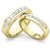 SILVOSKY 92.5 Silver Couple Band Yellow Gold Plated Ring Set SR31-P