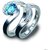 SILVOSKY 92.5 Silver Couple Band Rhodium Plated Ring Set SR43-P