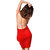 Glamorous Open Back, Blood Red Bikini Cover Up Wrap Dress