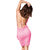 Glamorous Open Back Baby Pink Bikini Cover Up Wrap Dress