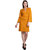 Sierra Yellow Plain A Line Dress For Women