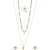 NNITS Multi Color Gold Plated Chain Jewellery Set for Women (COMBO001299299)