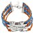 GirlZ! One Direction Infinity Leather Multilayer Love Double Heart bracelet  Orange And Blue