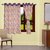 Lushomes Shadow Printed Curtains with 8 Eyelets  Plain Tiebacks for Window