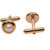 Sushito Round Designer Golden Cufflink With Tie Pin JSMFHMA0550
