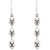 Silverwala Pearl, Cubic Zirconia Silver Dangle Earring (TRS3683A)