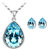 CYAN teardrop style crystal jewelry set